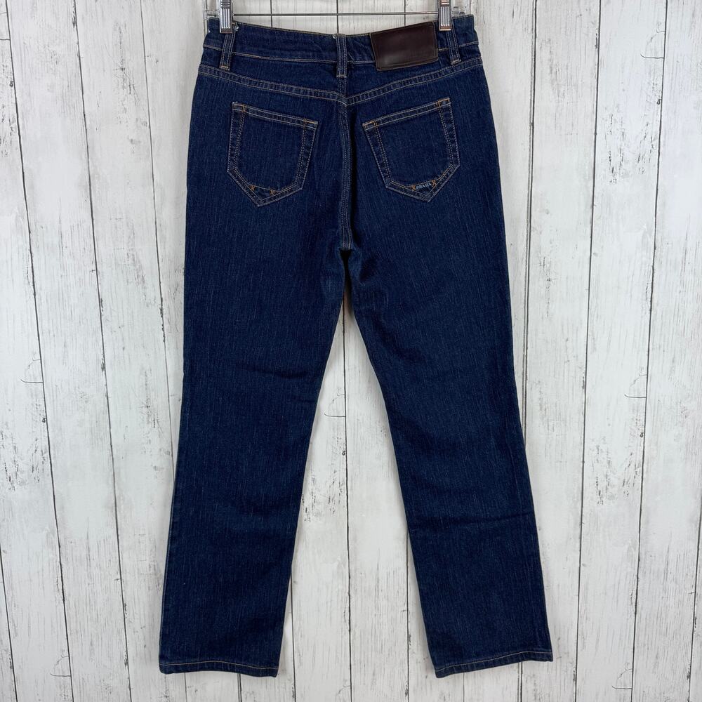 PRADA Dark Blue Stretch Denim Contour Fit Straight Leg High Rise Jeans Size 29 - Picture 4 of 16